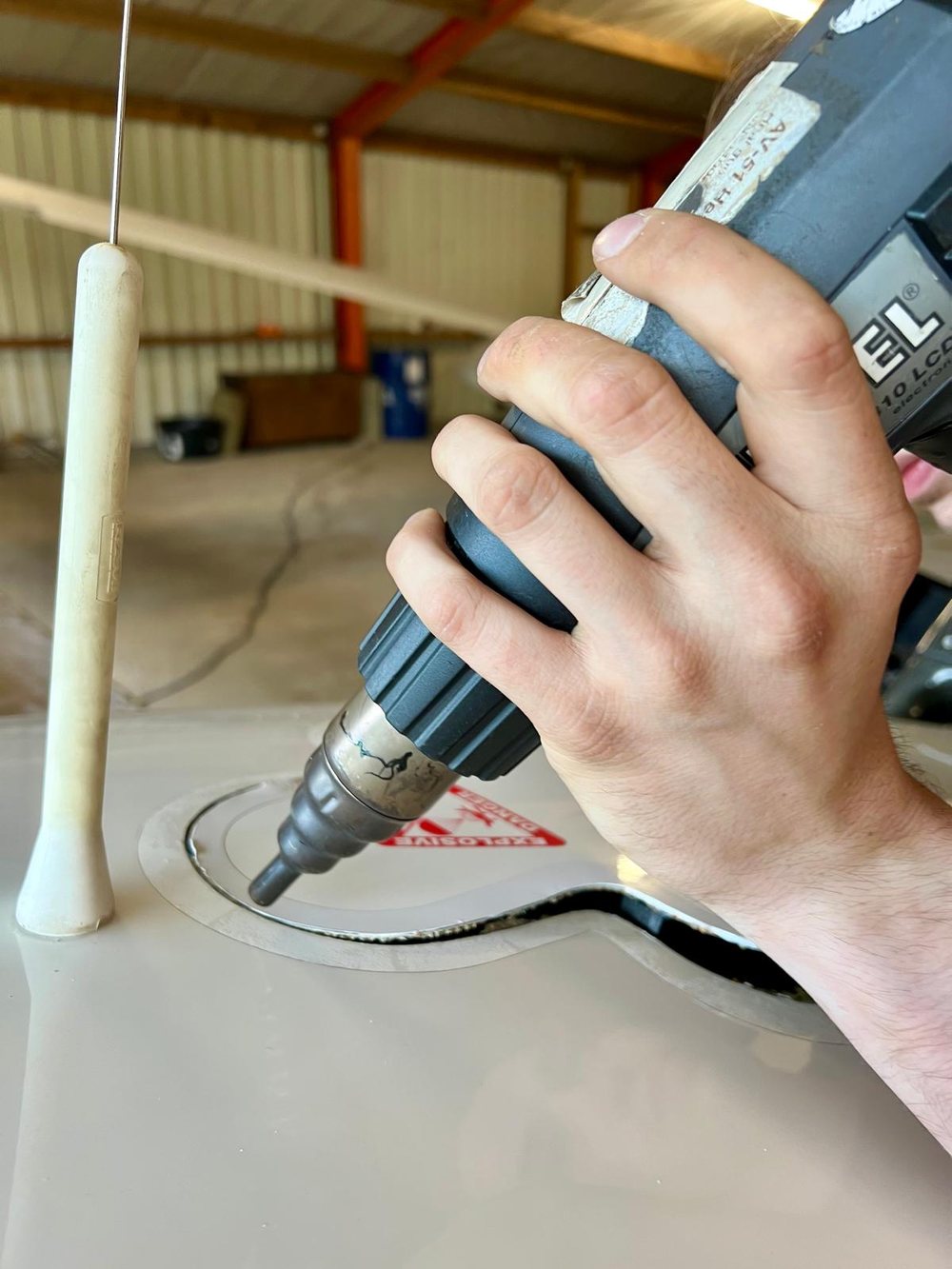 Aircraft maintenance work on a general aviation aircraft